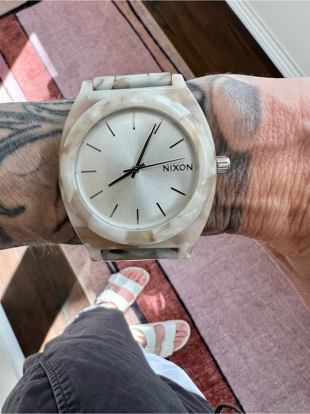 Nixon Time Teller Acetate Pearl White Watch